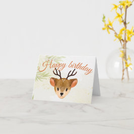 Cartão Beijo-bebê na selva feliz aniversário