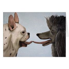 Cartão Beijo do francês