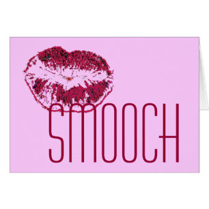 Cartão Beijo do rosa quente