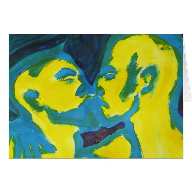 Cartão Beijo elétrico (Frente Horizontal)