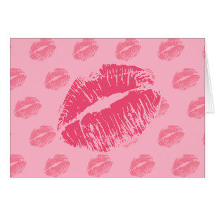 Cartão Beijo Rosa