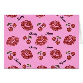 Cartão Beijos de Cereja Rockabilly RAB em Rosa