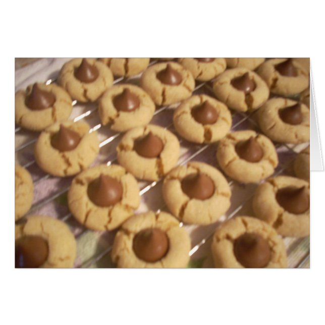 Cartão Beijos de Manteiga de Amendoim (Frente Horizontal)