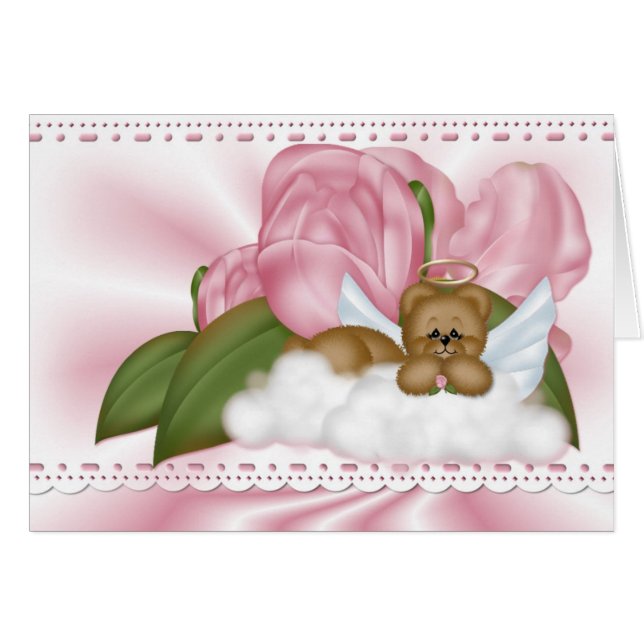 Cartão Beijos do anjo de Creek® do afago (Frente Horizontal)