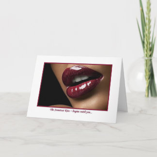 Cartão Beijos do doce da morango