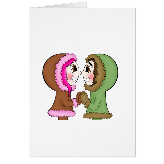 Cartão beijos do esquimó (Frente)