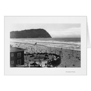 Cartão Beira-mar, cena da praia de Oregon da fotografia