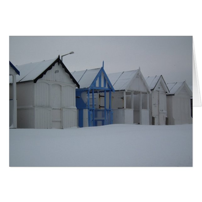 Cartão Beira-mar do inverno (Frente Horizontal)