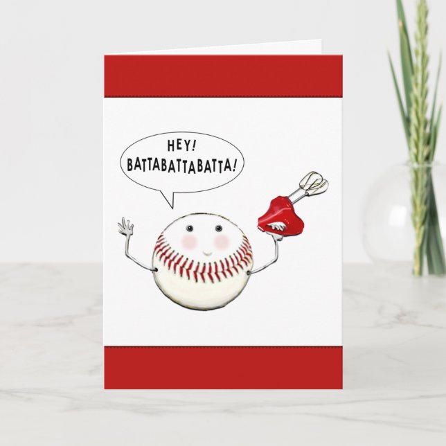 Cartão Beisebol Aniversário (Frente)