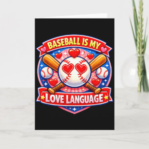 Cartão Beisebol É Minha Linguagem do Amor no Dia dos Namo