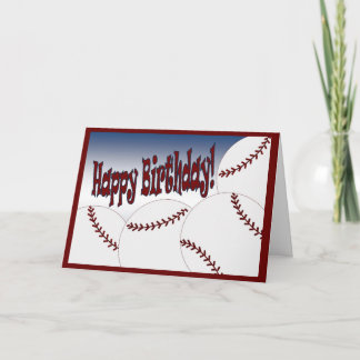 Cartão Beisebol - Feliz aniversário do maior fã!
