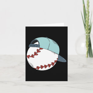 Cartão Beisebol Vintage Com Chapéu De Boné Para Homens