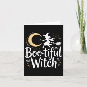 Cartão Bela Bruxa Silhouette Halloween Feiticeira Lua
