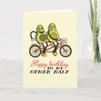 Bela Casal Avocado Pun Engraçado Aniversário