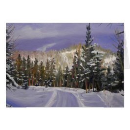 Cartão Bela Cena de Neve do Colorado Mountain