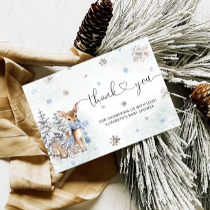 Cartão Bela Chá de fraldas De Inverno De Bebê