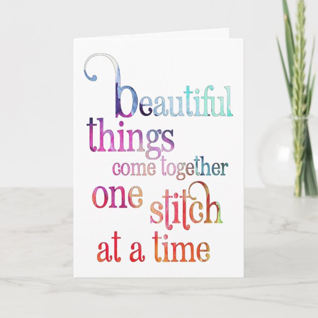 Cartão Bela Coisas Encorajamento (Frente)