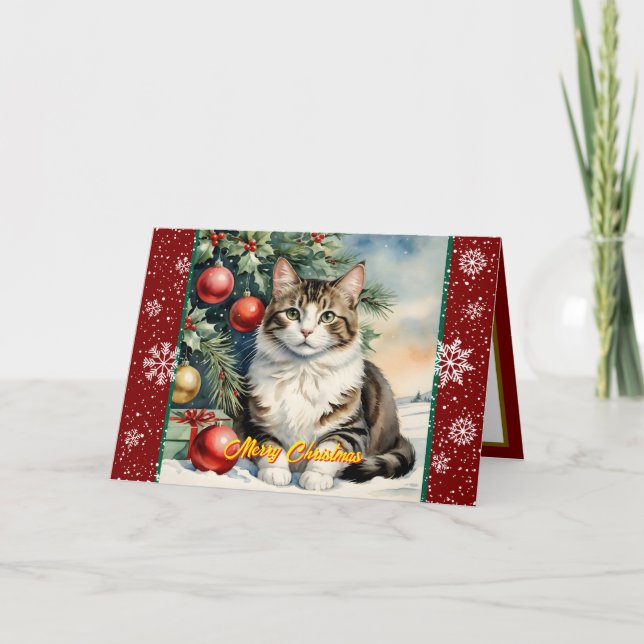 Cartão Bela Coleção Moderna de Natal Feriado (Frente)