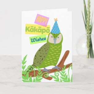 Cartão Bela Engraçada Aniversário Kakapo É Única