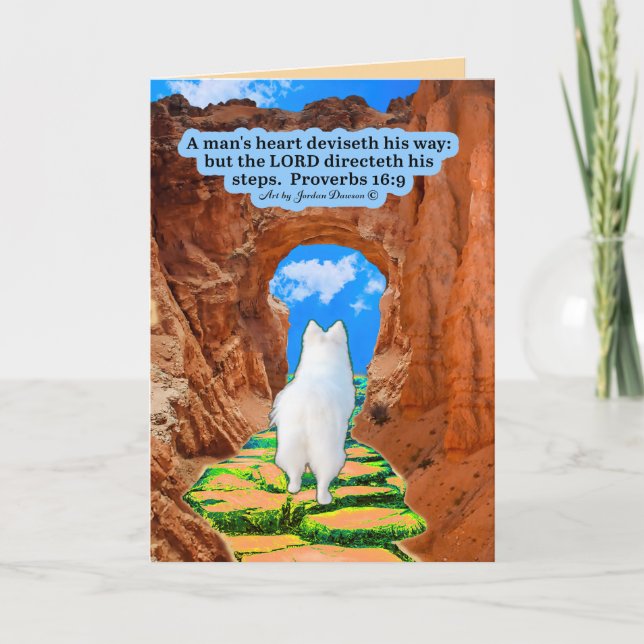 Cartão Bela Escritura de Eskie Proverbs 16:9 (Frente)