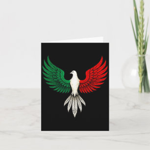Cartão Bela Pomba da Bandeira Mexicana Patriótica Paz Ave