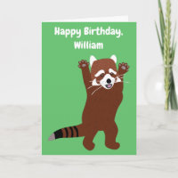 Bela Rua Vermelha Panda Personalizada Aniversário