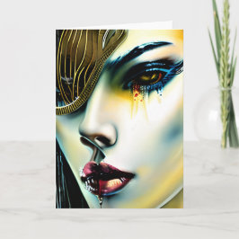Cartão Bela Vampira Goddess Dourada Mística
