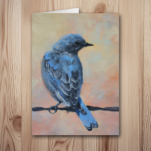 Cartão Belas artes do Bluebird da montanha