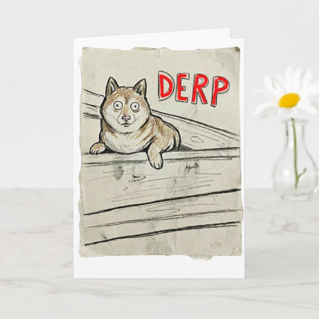 Cartão Belated Birthday Card – Shibupi Took a Nap (Planta pequena)