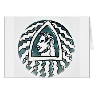 Cartão Beleza Africana Bongo Maasai Retrato Arte Tribal