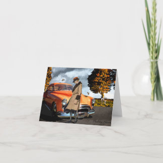 Cartão Beleza alaranjada dos anos 20 da cor favorita