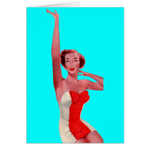 Cartão Beleza balnear em 1950