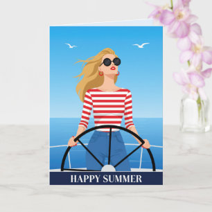Cartão Beleza de Verão Feliz