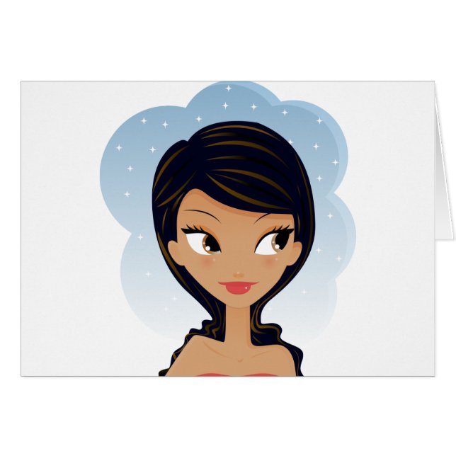 Cartão Beleza do afro-americano (Frente Horizontal)