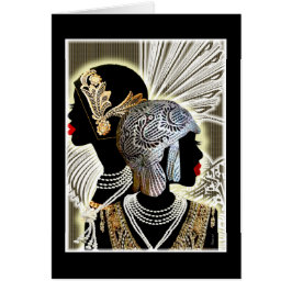 Cartão "Beleza do Eterno: Mágica Menina Negra"