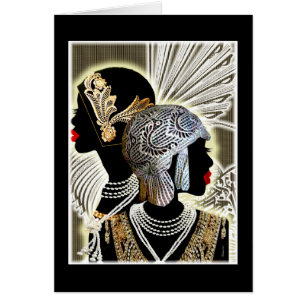 Cartão "Beleza do Eterno: Mágica Menina Negra"