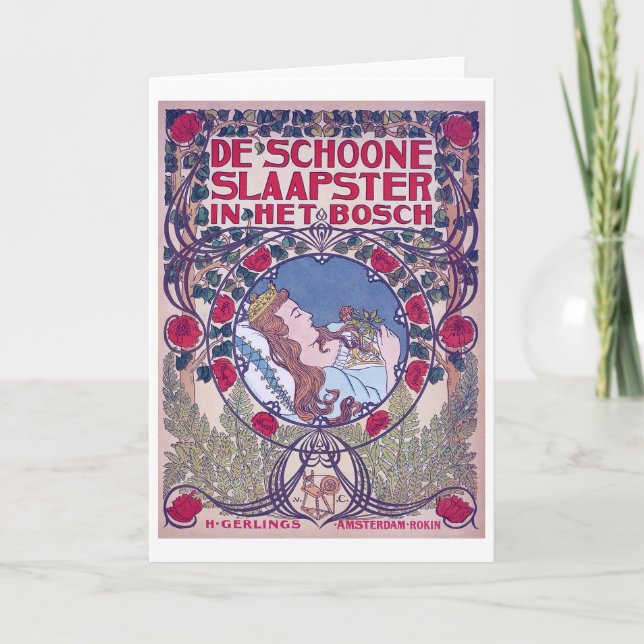 Cartão Beleza Dormindo, Arte Cobrir, Van Caspel (Frente)