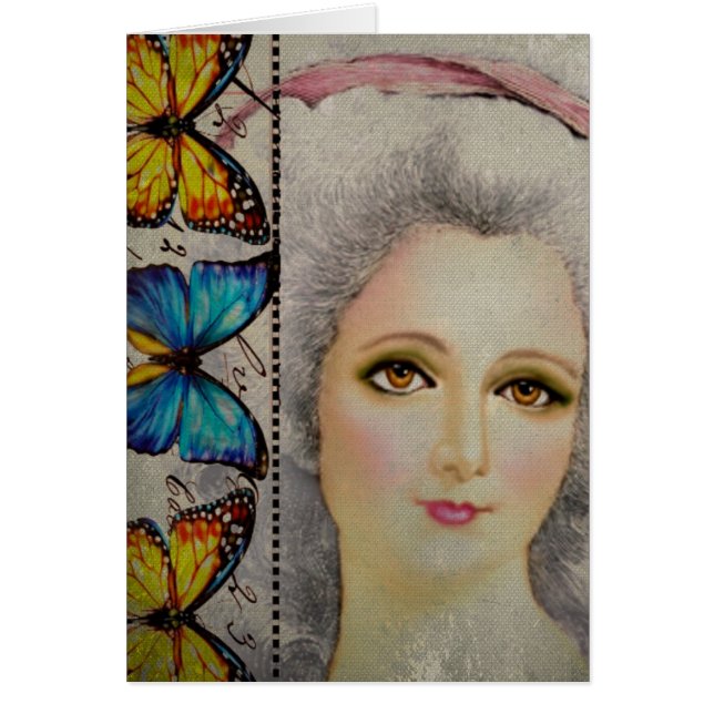 Cartão Beleza e borboletas (Frente)