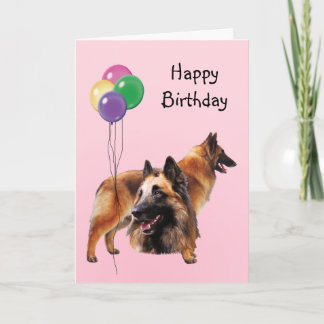 Cartão Belga Tervuren, balões do aniversário