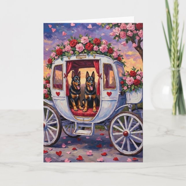 Cartão Belgian Shepherd Dog Valentine's Day (Frente)