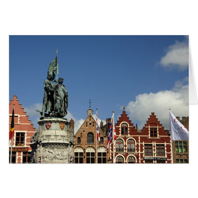Cartão Bélgica, Brugge (Brug ou Bruge). UNESCO (Frente Horizontal)