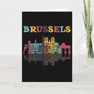 Cartão Bélgica Bruxelas Viagem Férias em Família Europa T