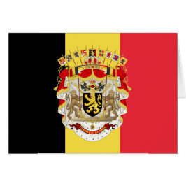 Cartão Bélgica Flag & COA