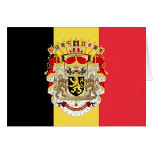 Cartão Bélgica Flag & COA