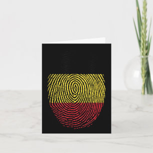 Cartão Bélgica Impressão digital Design Honrando Espírito