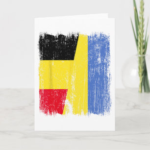 Cartão Bélgica Ucrânia Meia Bandeira Patrimônio Belga Ucr