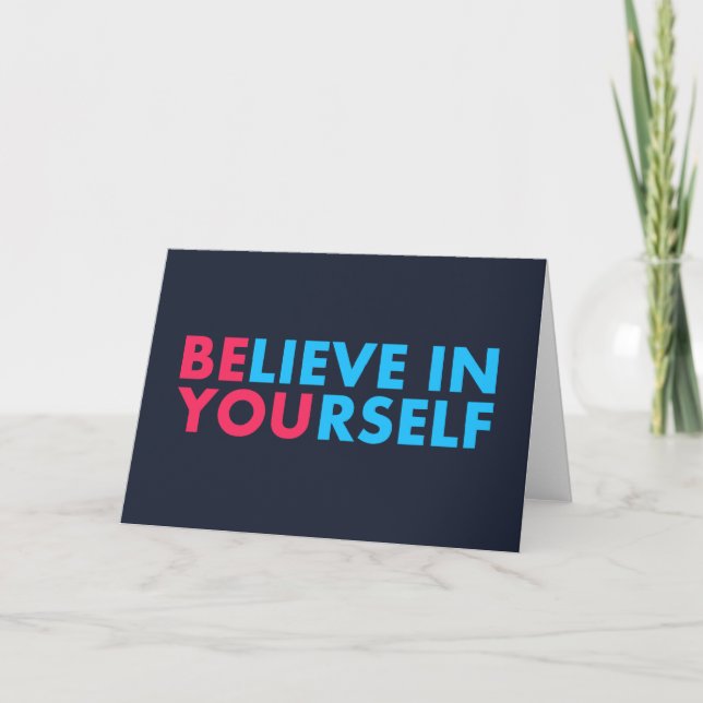Cartão Believe in yourself (Frente)