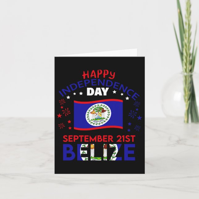 Cartão Belize 43º Dia da Independência Orgulho Belizenho  (Frente)