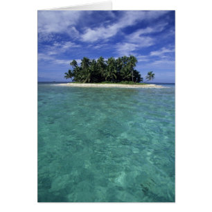 Cartão Belize, Recife de Coral, Ilha ou cayo sem nome.