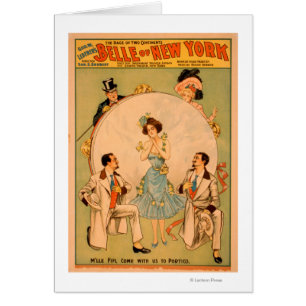 Cartão "Belle do poster do teatro musical de New York"